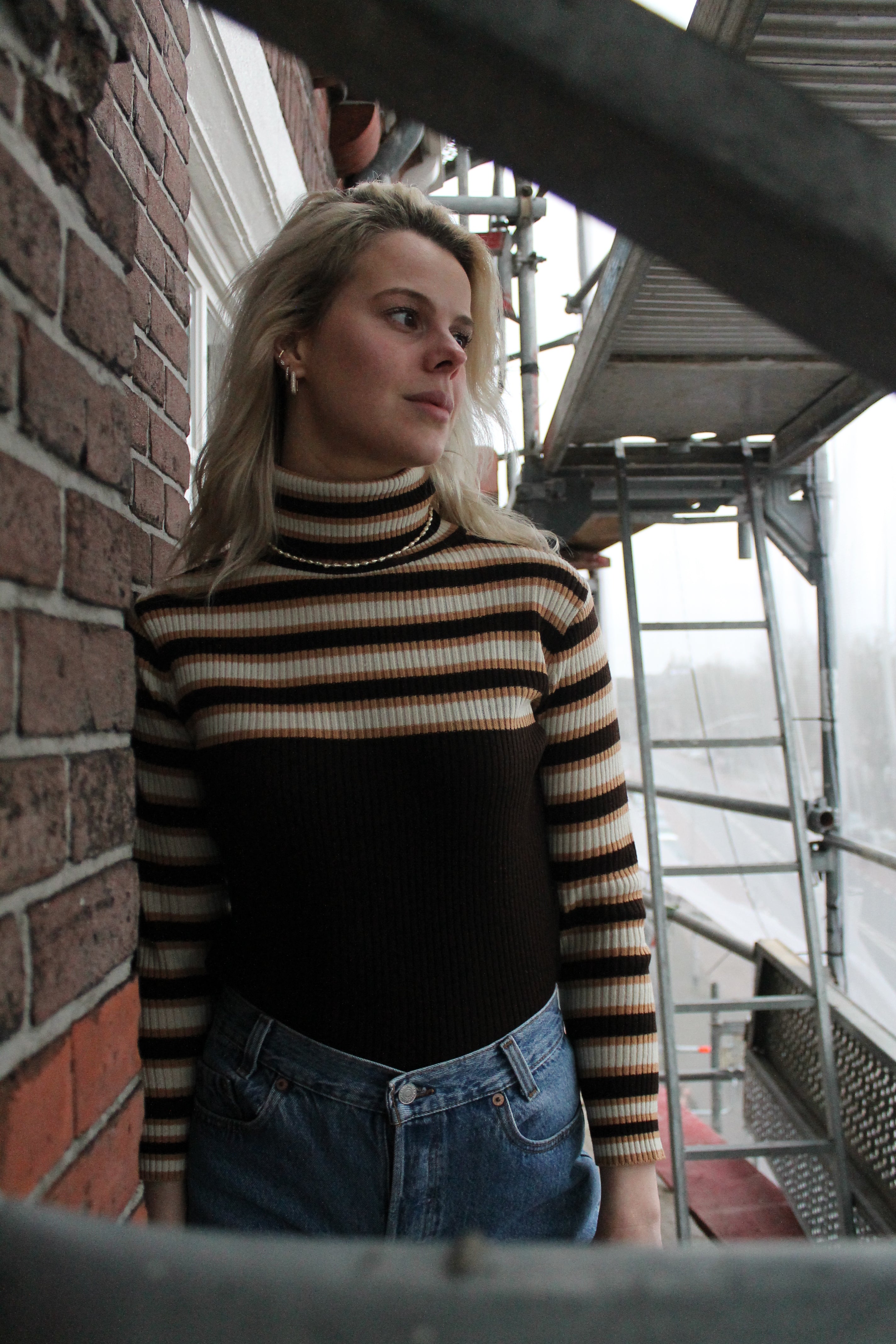 Vintage col top strepen