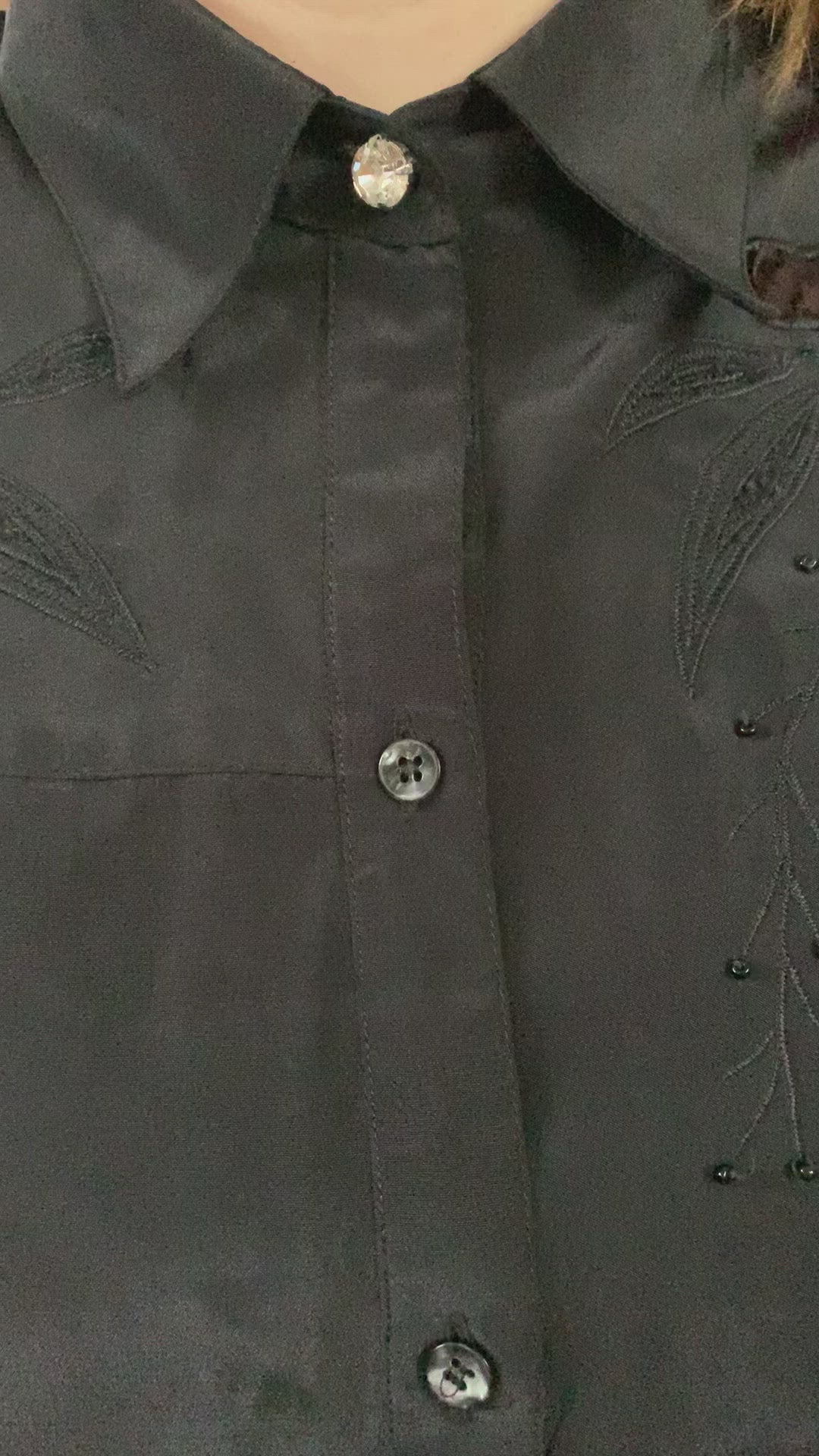 Vintage kleding embroidery blouse