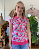 Afbeelding in Gallery-weergave laden, Vintage clothing floral blouse
