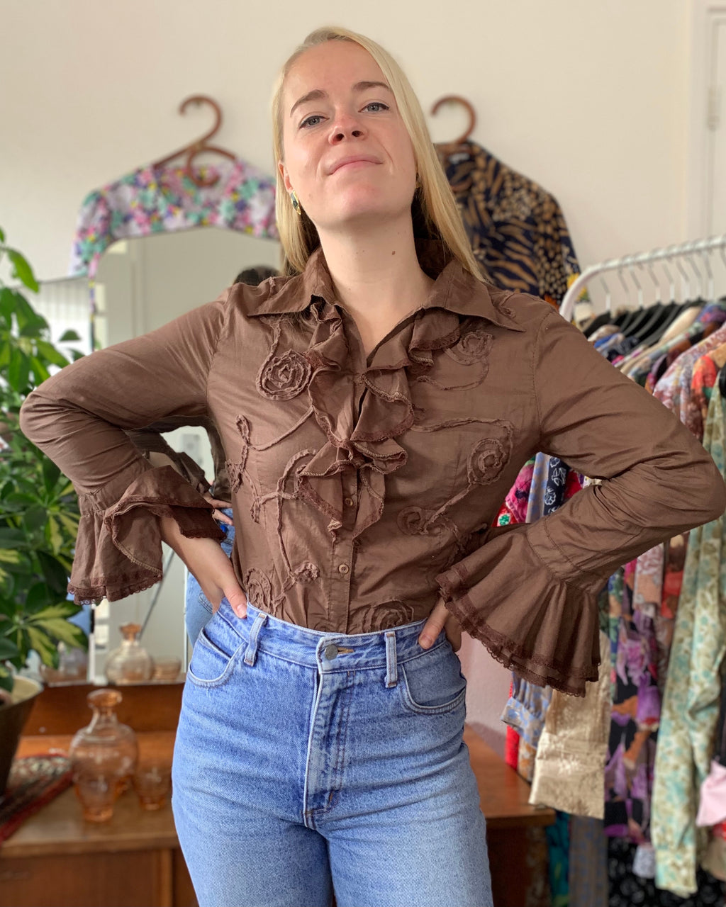 Vintage kleding bohemian blouse
