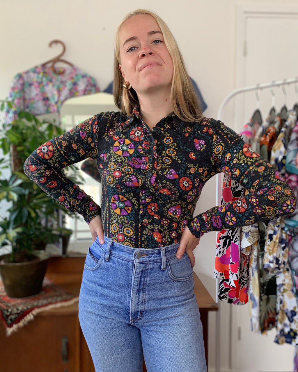 Vintage kleding retro blouse