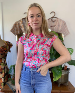 Vintage clothing floral blouse