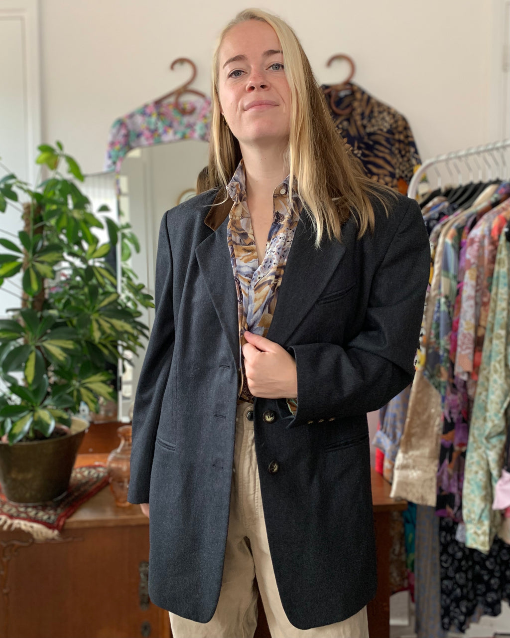 Vintage kleding wol blazer