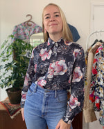 Afbeelding in Gallery-weergave laden, Vintage kleding 70s floral blouse
