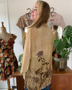 Vintage kleding beige blouse