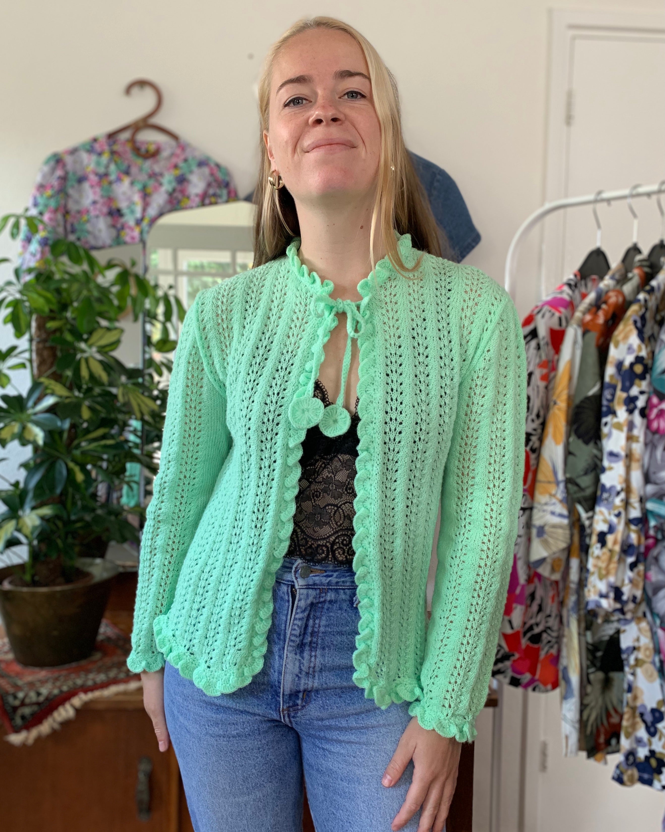 Vintage clothing crochet cardigan